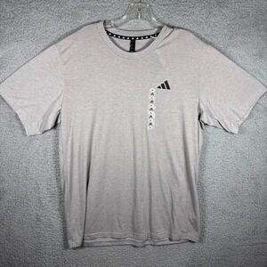 Adidas Mens Train Essentials Feelready Training T-Shirt Grey IC7445 XL NEW